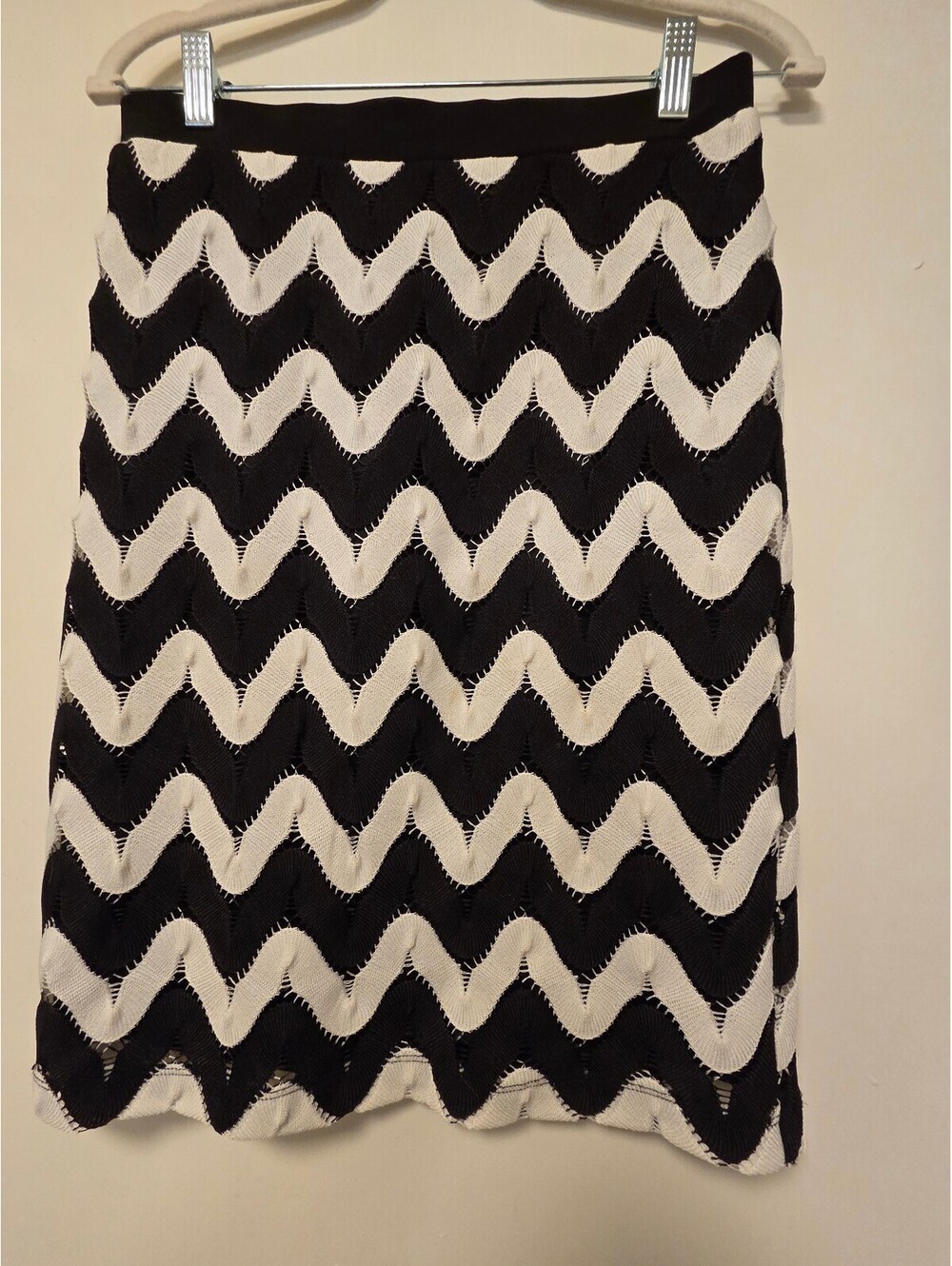 Sunny Leigh Black and White Knit Skirt
